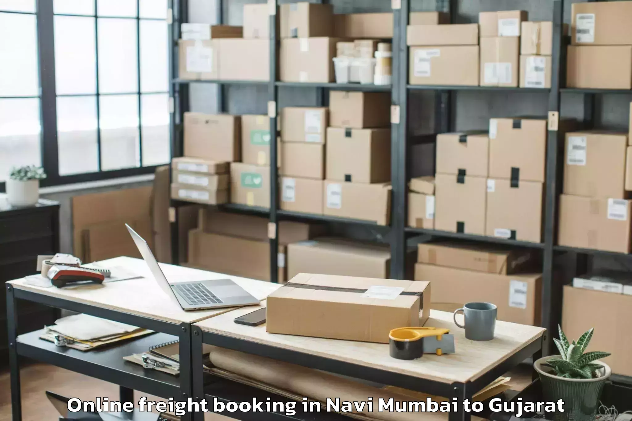 Discover Navi Mumbai to Lunavada Online Freight Booking